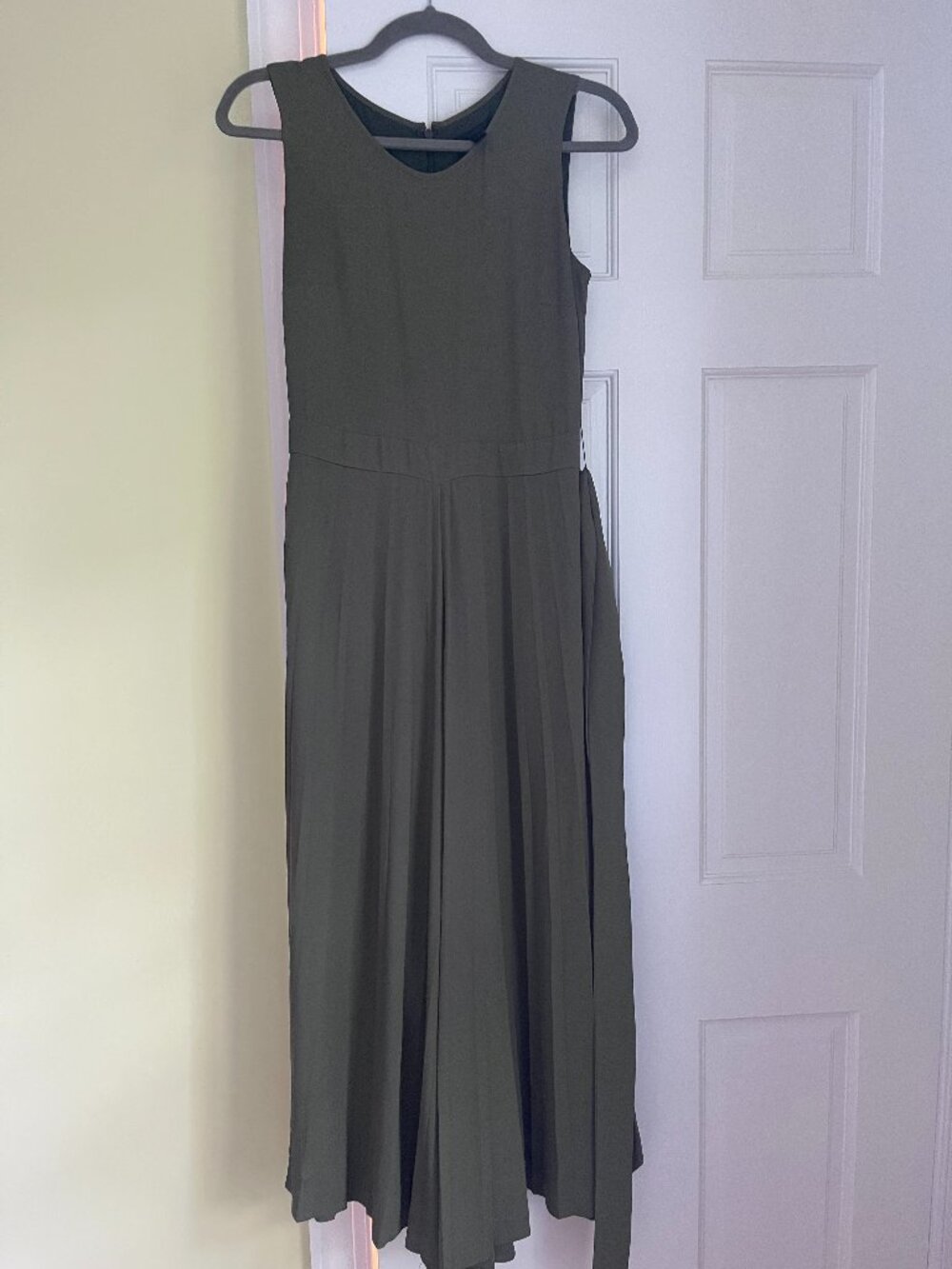 J.Crew olive green wide-leg jumpsuit size 0